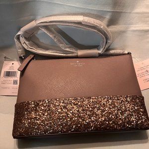 Kate Spade NWT Silver/Gray Purse with Mini Wallet